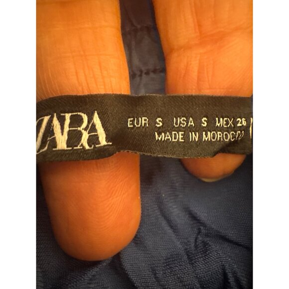 2/$30 ZARA Womens Small Blue Pleated Maxi Polyester Blend - Picture 4 of 11